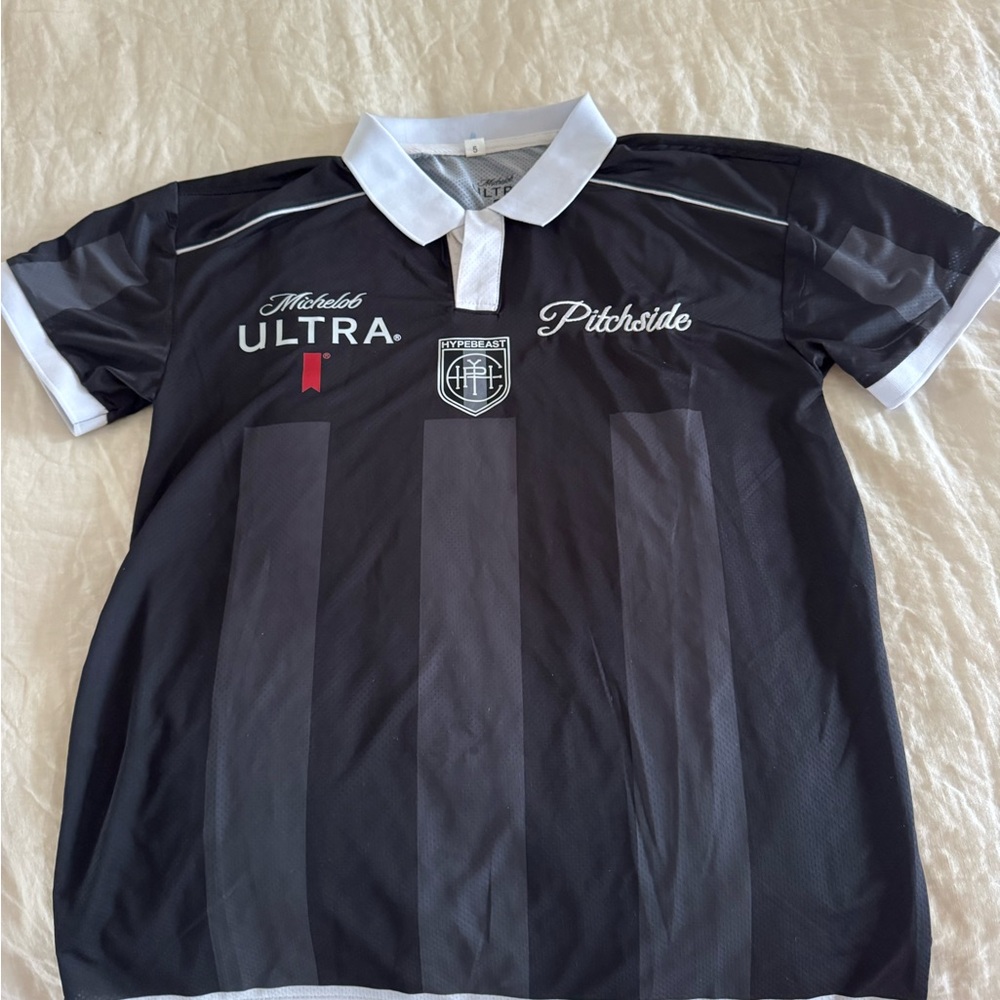 Black and White Hypebeast x Michelob ultra jersey
